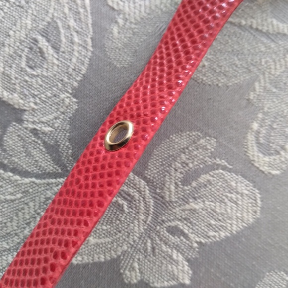 Vintage Red Leather Statement Belt by Judith Leiber | Size OS main image 2